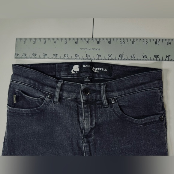 Karl Lagerfeld Paris "The Karl Skinny" Jeans Black SZ 2/26 - Picture 12 of 16